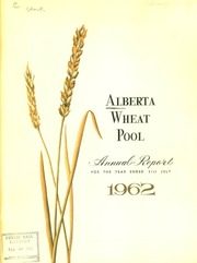 Alberta Wheat Pool 1962 cover