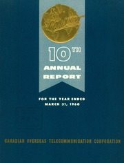 Canadian Overseas Telecommunication Corp 1960 cover