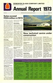 Dominion Glass Company Limited 1973 cover