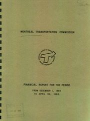 Montreal Transportation Commission 1965 cover
