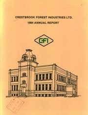 Crestbrook Forest Industries Ltd 1984 cover