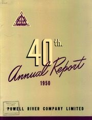 Powell River Company Limited 1950 cover
