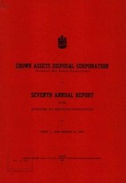 Crown Assets Disposal Corporation 1951 cover