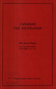 Canadian Tax Foundation 1951 cover