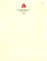 Consumers Packaging Inc 1986 cover
