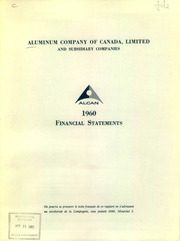 Aluminum Company of Canada, Limited 1960 cover