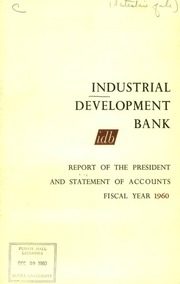 Industrial Development Bank 1960 cover