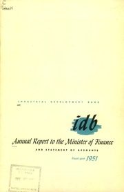 Industrial Development Bank 1951 cover