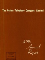 Newfoundland Telephone Co., Ltd 1968 cover