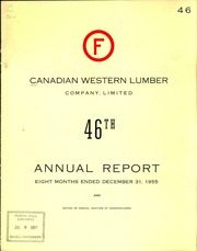 Canadian Western Lumber Company, Limited 1955 cover