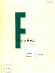 Frobex Limited 1963 cover