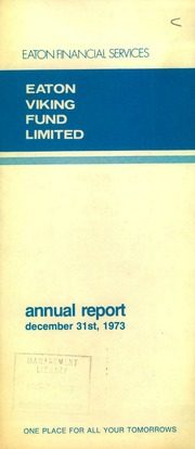 Eaton Viking Fund Limited 1973 cover