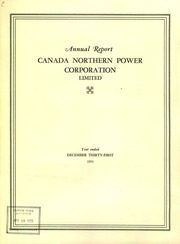 Canada Northern Power Corporation Limited 1951 cover