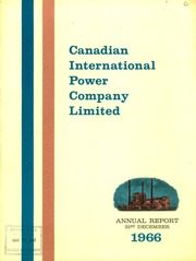 Canadian International Power Company Limited 1966 cover