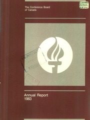 Conference Board of Canada 1983 cover