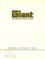 Giant Yellowknife Mines Limited 1978 cover
