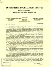 Investment Foundation Limited 1950 cover