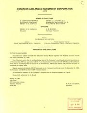 Dominion and Anglo Investment Corporation Limited 1980 cover