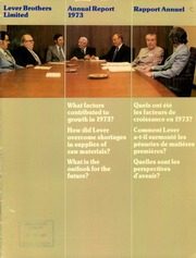 Lever Brothers Limited 1973 cover