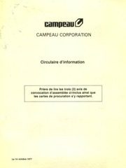 Campeau Corporation 1977 cover