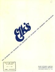 Elks Stores Limited 1979 cover