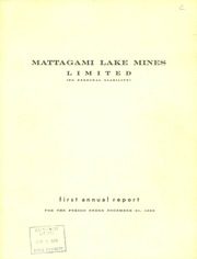 Mattagami Lake Mines Limited 1959 cover