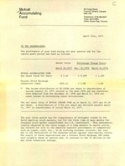 Mutual Accumulating Fund. Financials. 1977-3-31 1977 cover