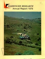 Barringer Research Inc 1976 cover