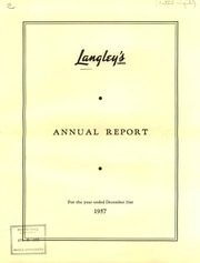 Langley's Limited 1957 cover