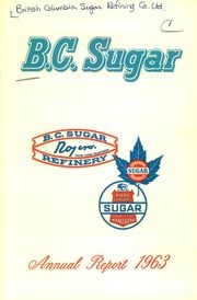 British Columbia Sugar Refinery, Limited 1963 cover