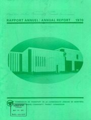 Montreal Urban Community Transit Commission 1970 cover