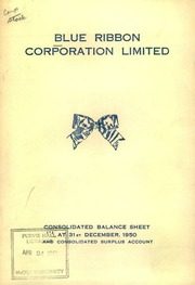 Blue Ribbon Corporation Limited 1950 cover