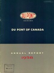 Du Pont Company of Canada Limited 1958 cover