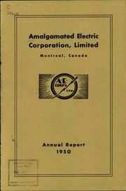 Amalgamated Electric Corp Ltd 1950 cover