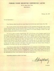 Foreign Power Securities Corporation 1956 cover