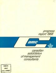 Canadian Association of Management Consultants 1968 cover