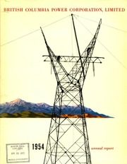 British Columbia Power Corporation Limited 1954 cover