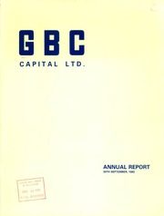 GBC Capital Ltd 1982 cover