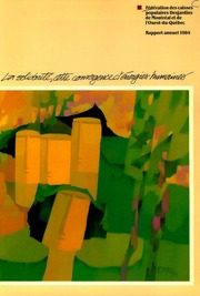 Fédération des caisses populaires Desjardins de Montréal et de l'Ouest-du-Québec 1984 cover