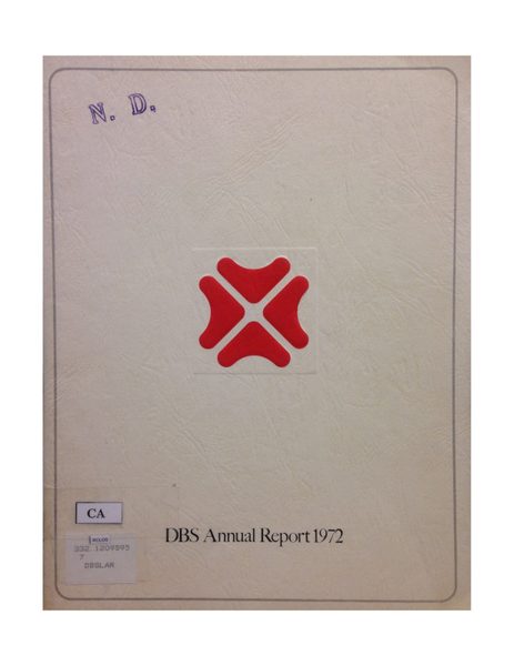 Development Bank of Singapore (DBS) 1972 cover