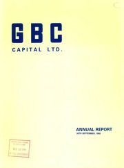 GBC Capital Ltd 1980 cover