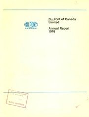Du Pont Company of Canada Limited 1976 cover