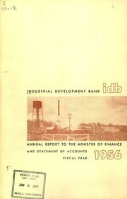 Industrial Development Bank 1956 cover