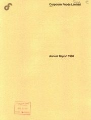 Corporate Foods Limited 1980 cover