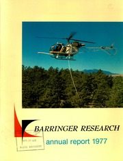 Barringer Research Inc 1977 cover
