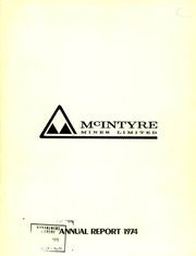 McIntyre Mines Limited 1974 cover
