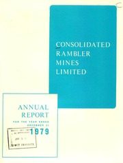 Consolidated Rambler Mines, Ltd 1979 cover