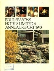 Four Seasons Hotels Inc 1973 cover