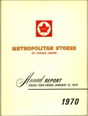 Metropolitan Stores of Canada Limited 1970 cover
