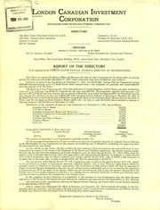 London Canadian Investment Corporation 1953 cover